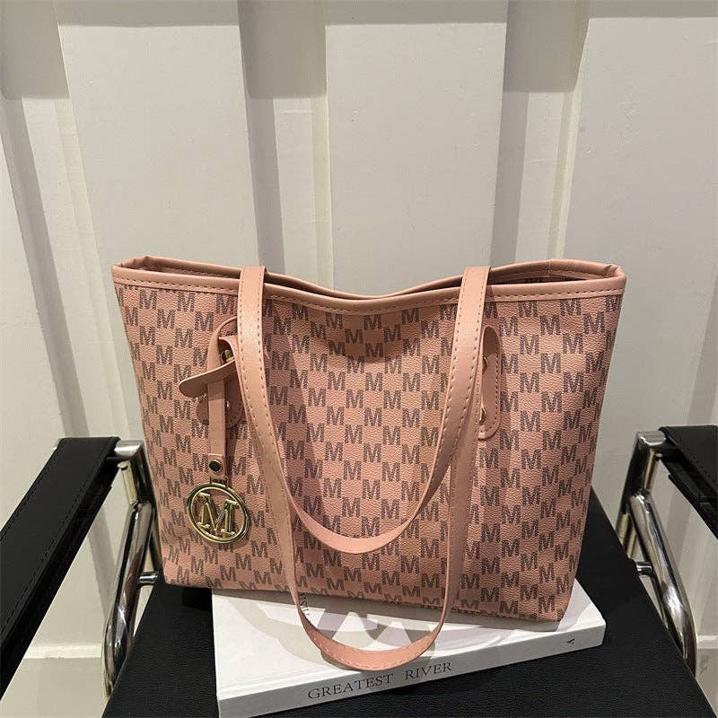 Chic Tote Bag for Women - Stylish PU Shoulder Bag: Pink