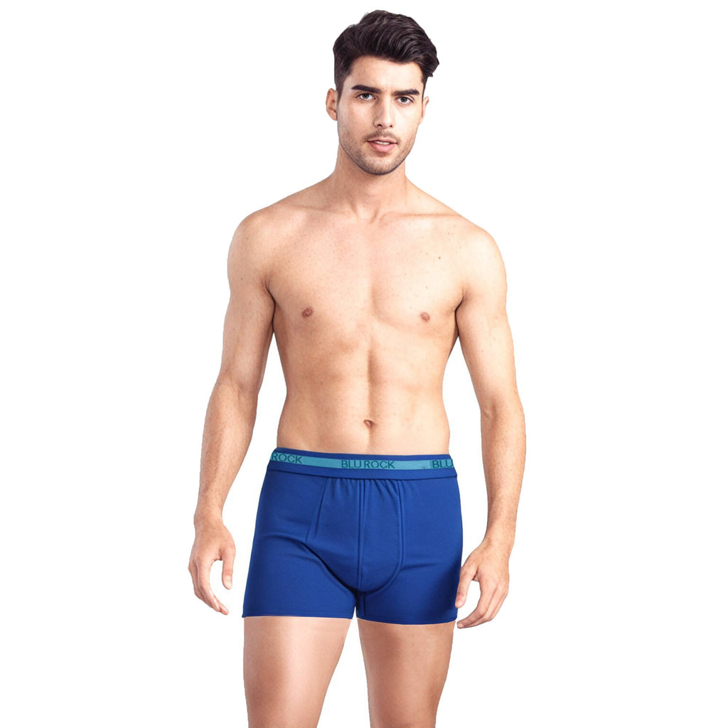 Blu Rock  Men's Stretch Cotton Boxer Briefs (3 Pack): Black / LARGE-3PCS