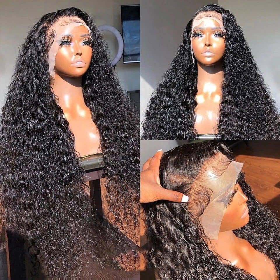 13X4 Lace Front Wig Human Hair Full Wig: WINE RED / 26 Inches