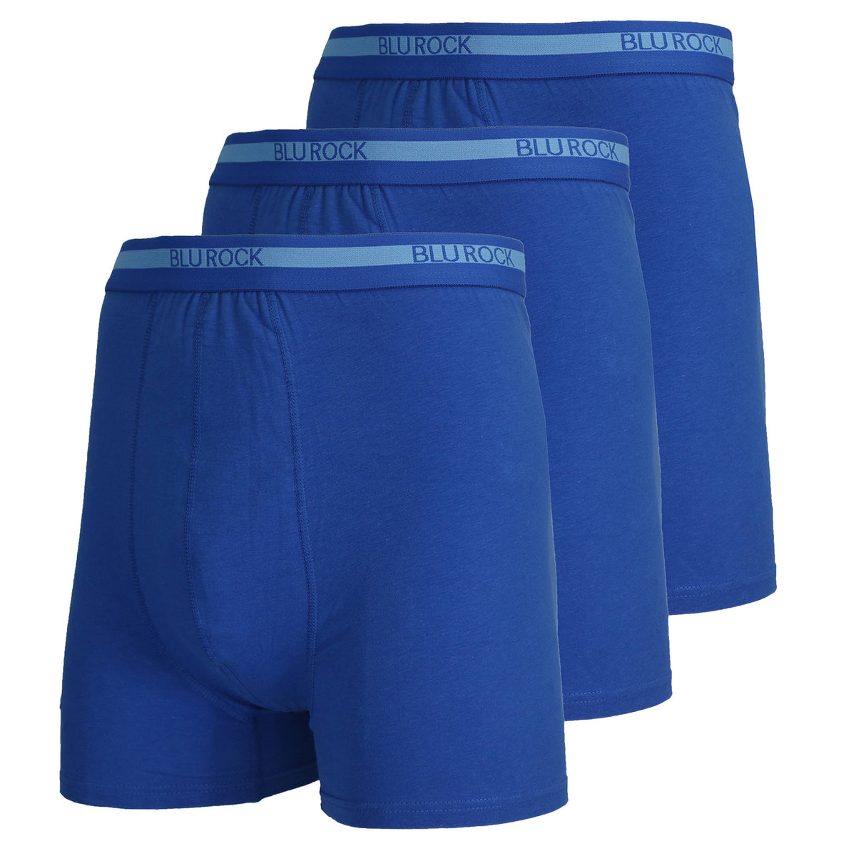 Blu Rock  Men's Stretch Cotton Boxer Briefs (3 Pack): Black / XLARGE-3PCS