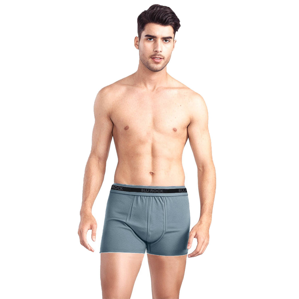 Blu Rock  Men's Stretch Cotton Boxer Briefs (3 Pack): Black / LARGE-3PCS