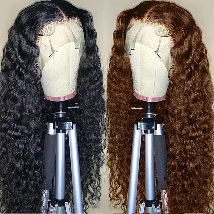 Brown Long Curly Lace Front Wig For Women