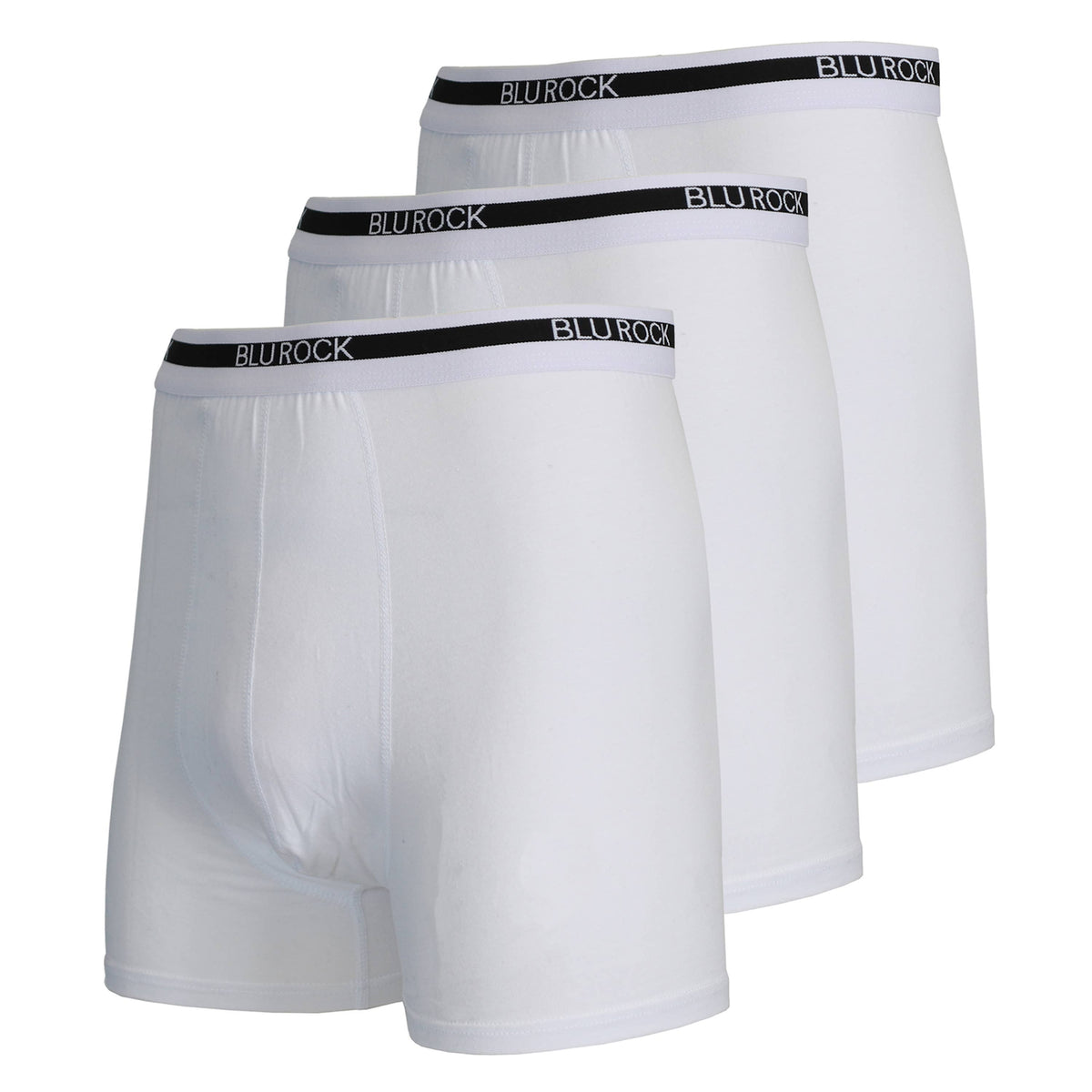 Blu Rock  Men's Stretch Cotton Boxer Briefs (3 Pack): Black / XXLARGE-3PCS