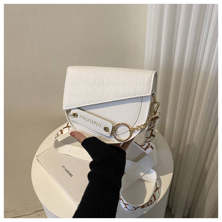Trendy Color- Crossbody Bag For Women: Black