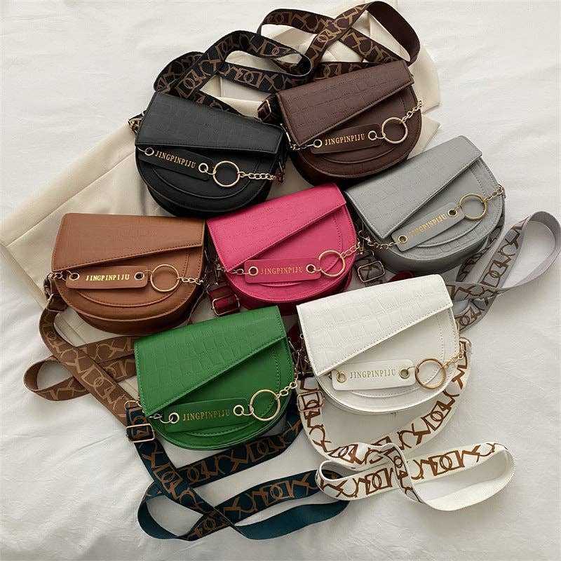 Trendy Color- Crossbody Bag For Women: Black