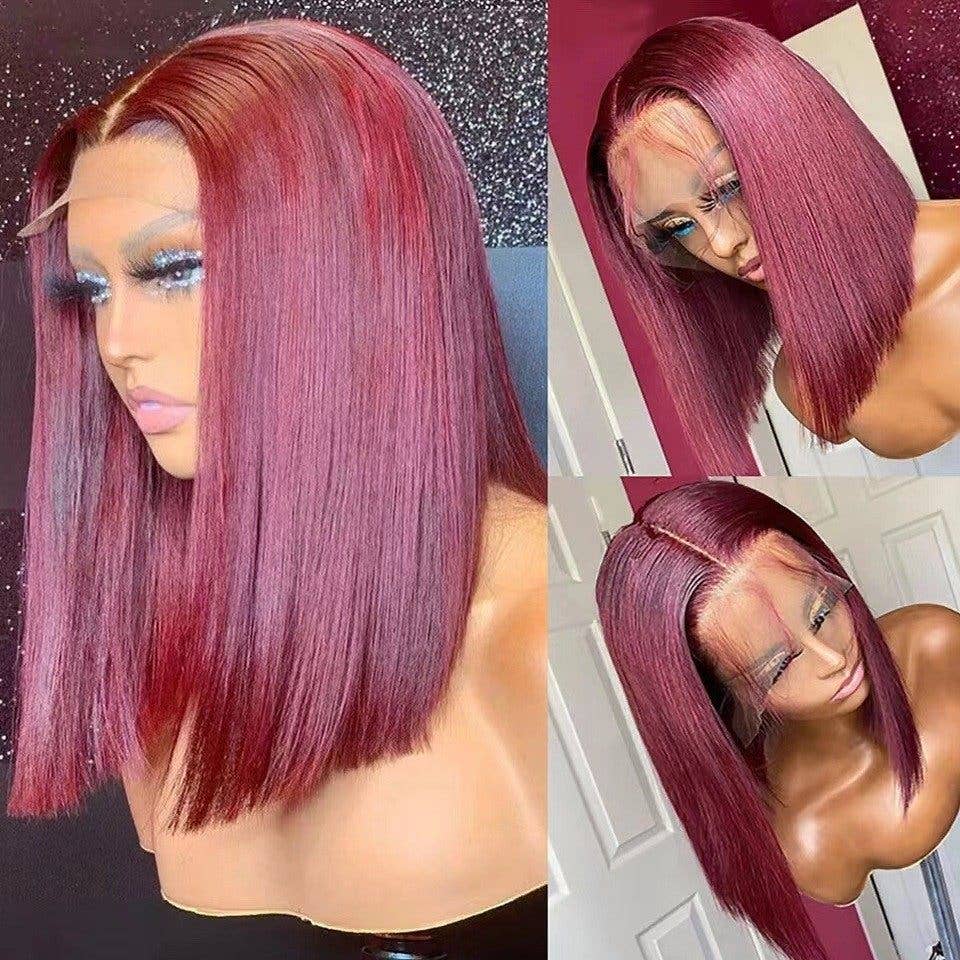 12A Vietnam Bone Straight Bob Human Hair Wig: OFF-WHITE / 14 Inches