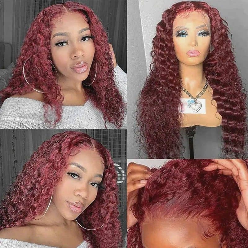 13X4 Lace Front Wig Human Hair Full Wig: Piano Color / 20 Inches