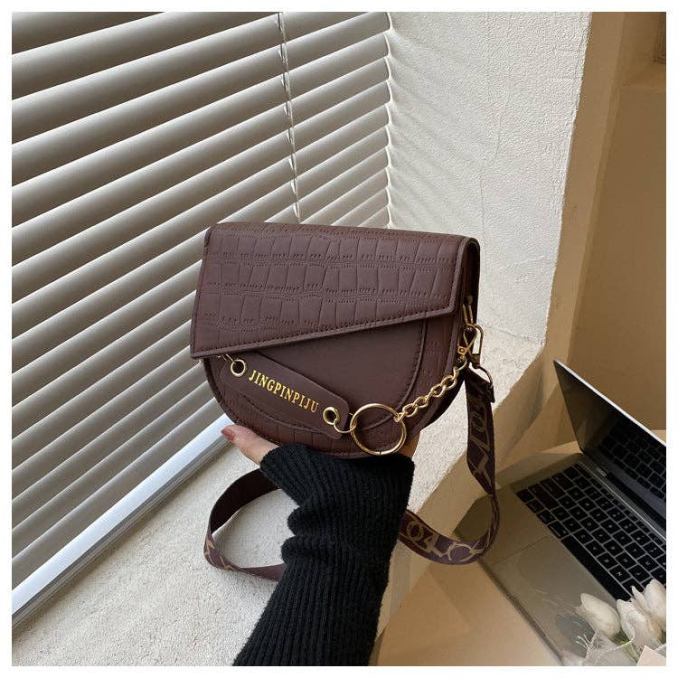 Trendy Color- Crossbody Bag For Women: Black