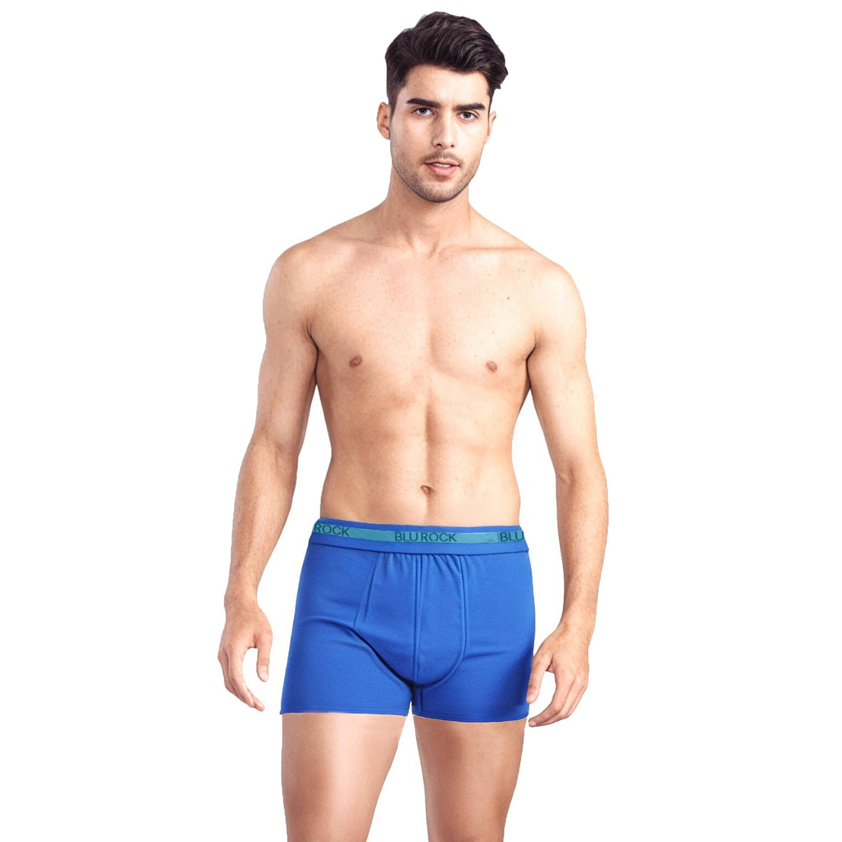 Blu Rock  Men's Stretch Cotton Boxer Briefs (3 Pack): Black / XLARGE-3PCS