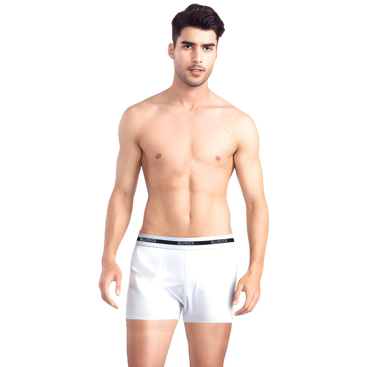 Blu Rock  Men's Stretch Cotton Boxer Briefs (3 Pack): Black / XLARGE-3PCS