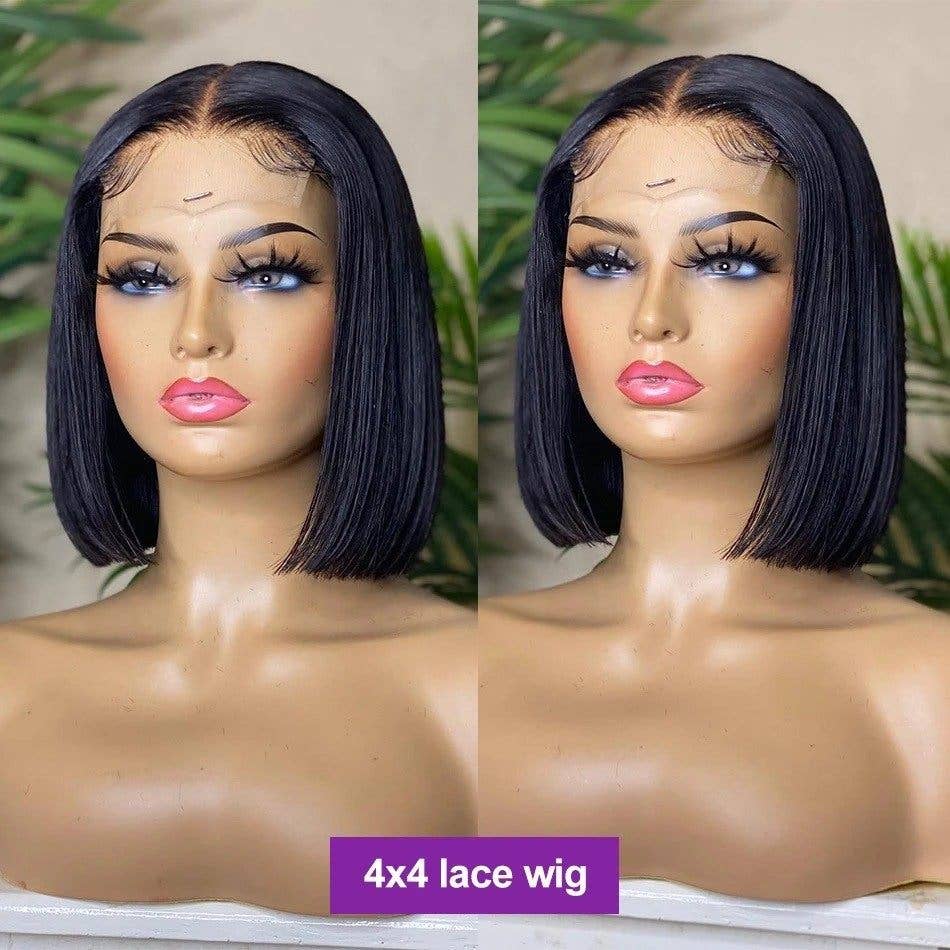 12A Vietnam Bone Straight Bob Human Hair Wig: OFF-WHITE / 14 Inches