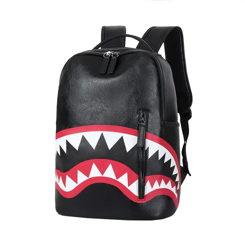 Student Backpack Large Capacity Street Fashion Shark Bag