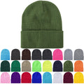 Branded Customizable Long Knit Beanie, Blank Knit Cap