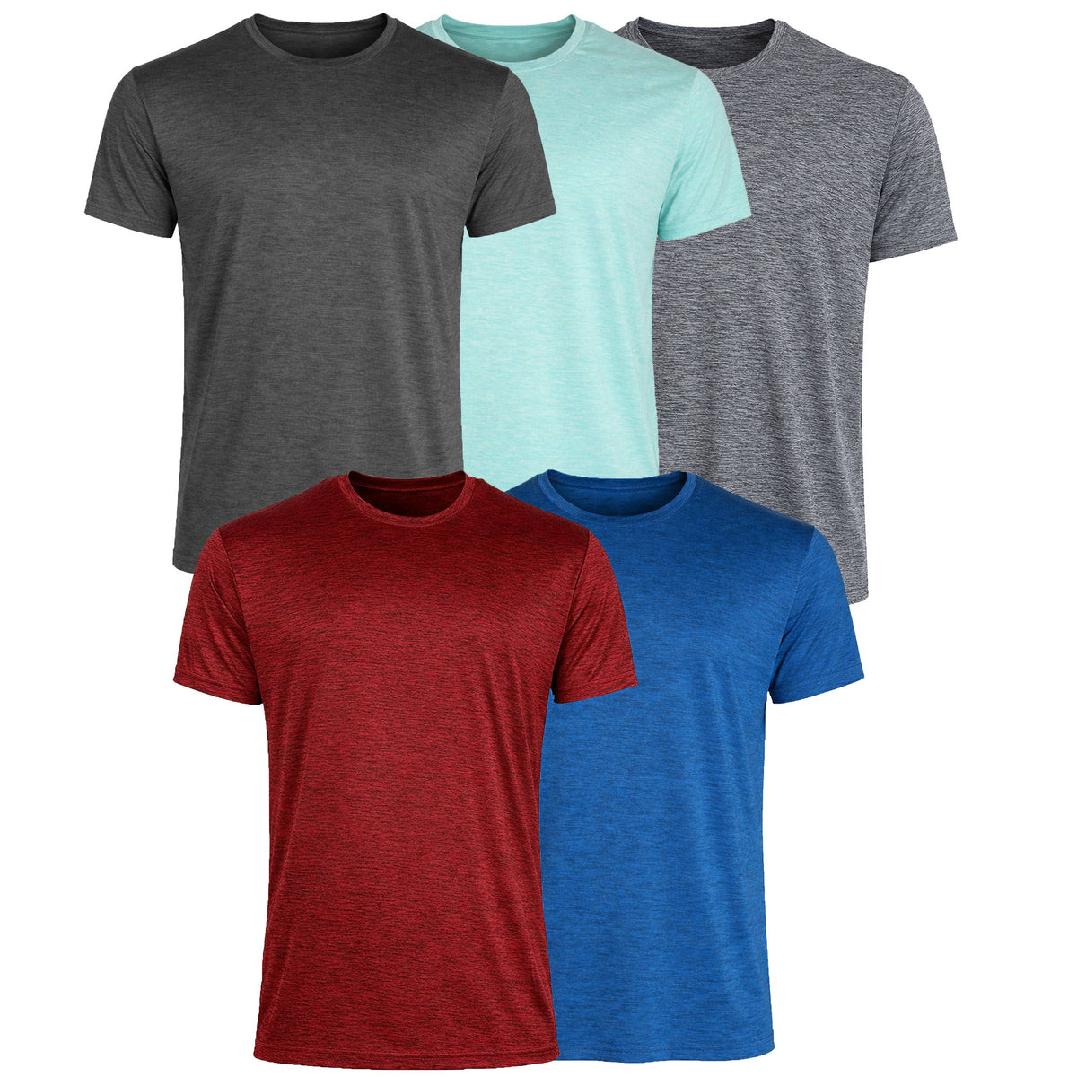 Men's Short Sleeve Moisture-Wicking Performance Tee: Black / 2XL
